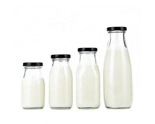 Glass Milk Bottle  8oz Best Milke Jar with Lid