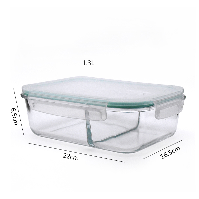 Glass Lunch Box  700ml Sturdy Glass Sandwich Container