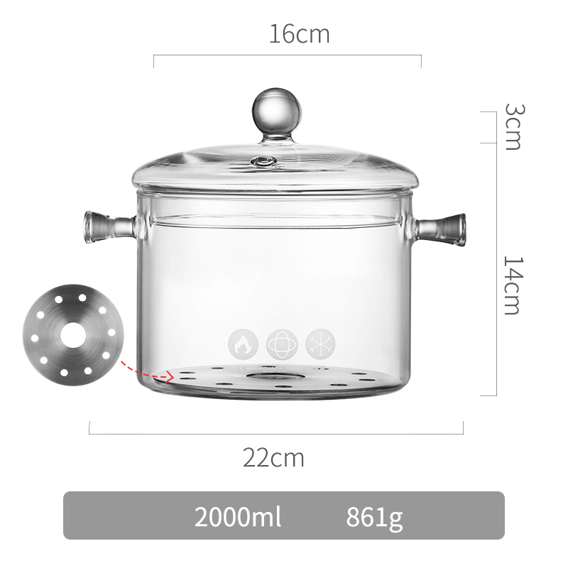 Clear Glass Cooking Pot 15l Best Glass Cookware 0532