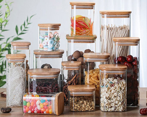 Best Square Glass Jars With Lids Wholesale For Food Storage 8155