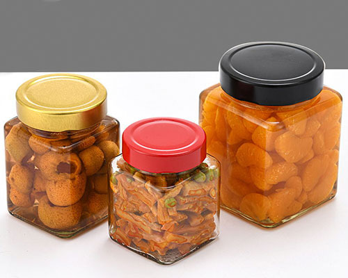Square Glass Jars With Metal Lids