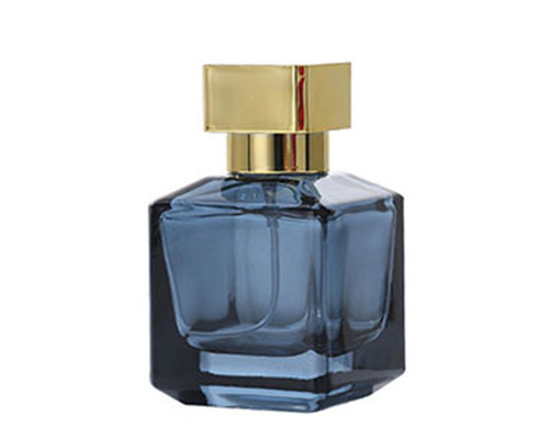 Blue Square Glass Perfume Bottle