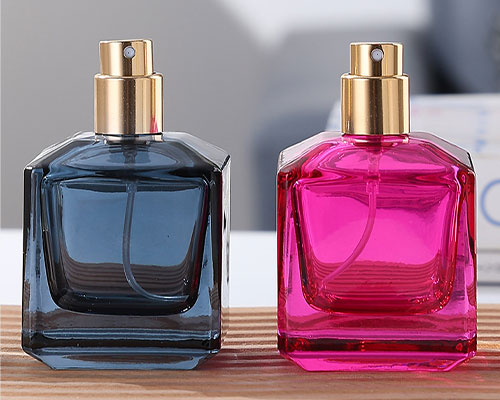 Empty Square Glass Perfume Bottles