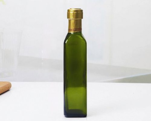 250ml Square Green Glass Bottle