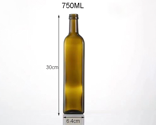 750ML Square Amber Olive Oil Bottle