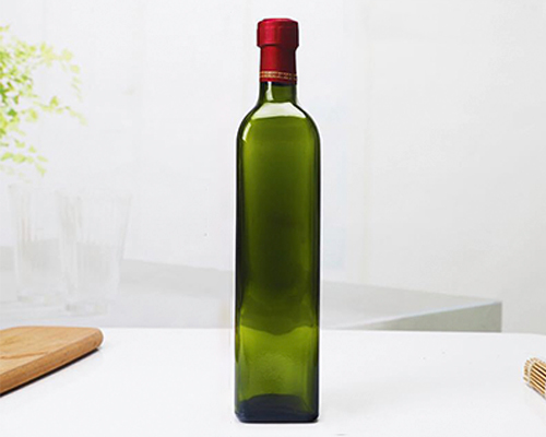 750ml Square Green Olive Oil Bottle