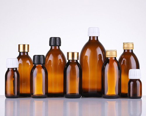 Amber Glass Liquid Medicine Bottles