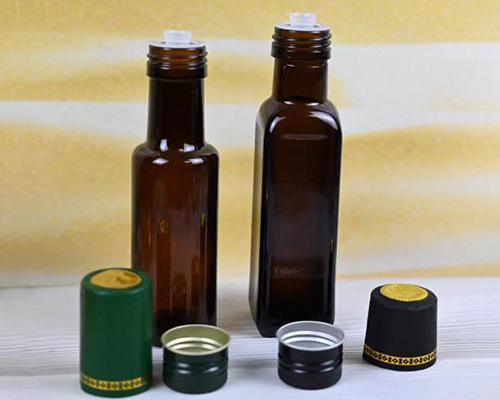 Amber Glass Mini Olive Oil Bottles