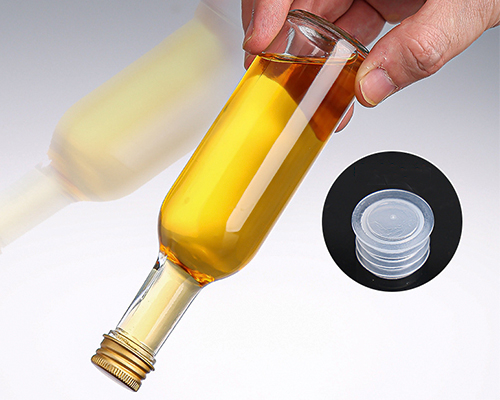 Clear Glass Oil Bottle with Cap