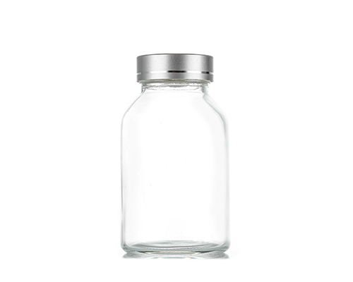 Clear Glass Pill Bottle