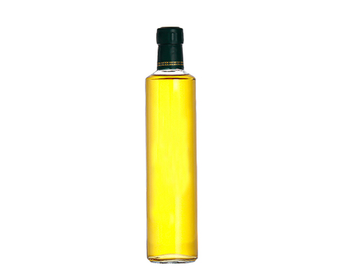 Clear Round Glass Olive Oil Bottle