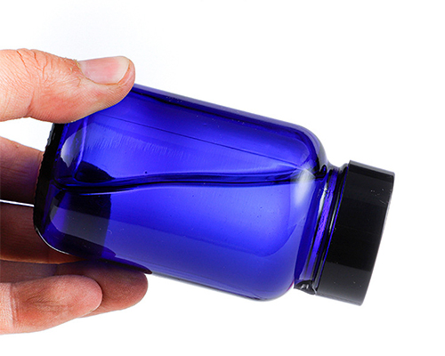 Cobalt Blue Glass Medicine Bottle