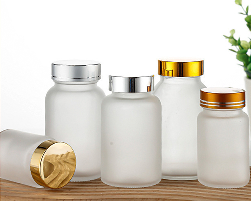 Frosted Glass Pill Bottles