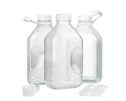 Large Glass Milk Jugs with Handle