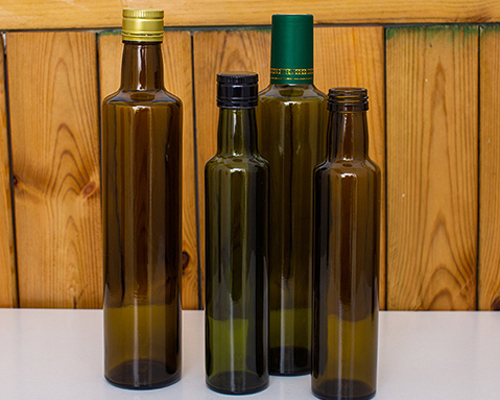 Round Glass Olive Oil Bottles with Caps