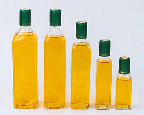 Square Clear Glass Oil Bottles