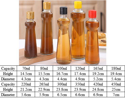 Vinegar And Olive Oil Bottles 70ml - 450ml