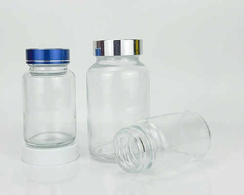 Wide Mouth Clear Glass Pill Bottles