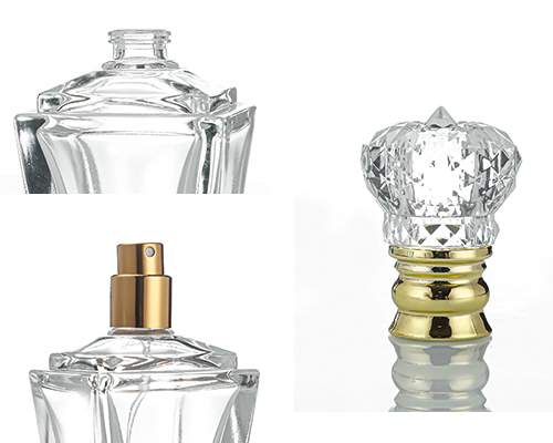 Crystal Perfume Bottle and Cap