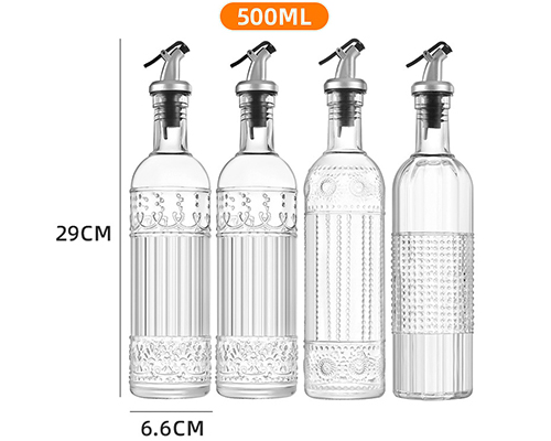 Glass Oil Bottles With Pourer Wholesale