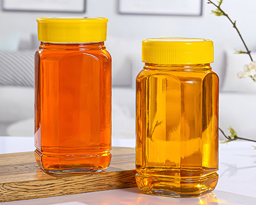 Octagonal Glass Honey Jars