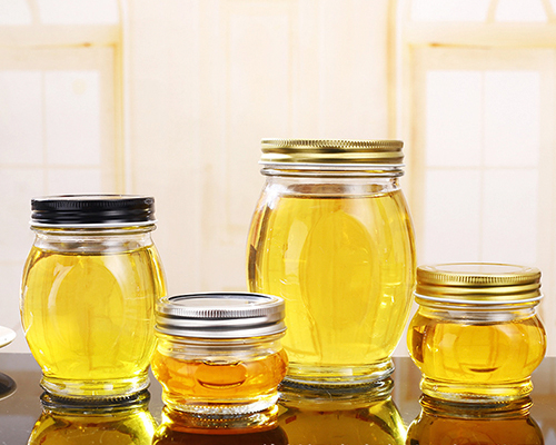 Round Honey Glass Jars