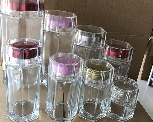 Wholesale Hexagonal Glass Jars With Lids